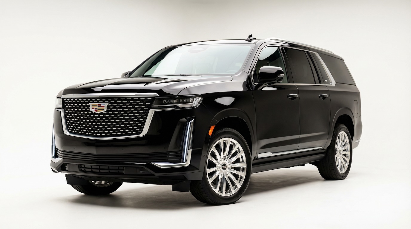 Black Cadillac Escalade ESV luxury SUV for Wilmington executive car service and airport transportation